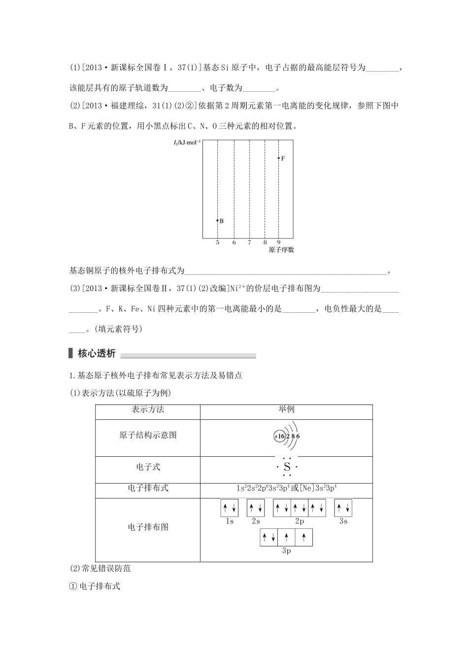 （全国通用）高考化学 考前三月冲刺 第一部分 专题6 学案17 物质结构与性质-人教版高三全册化学学案_第3页