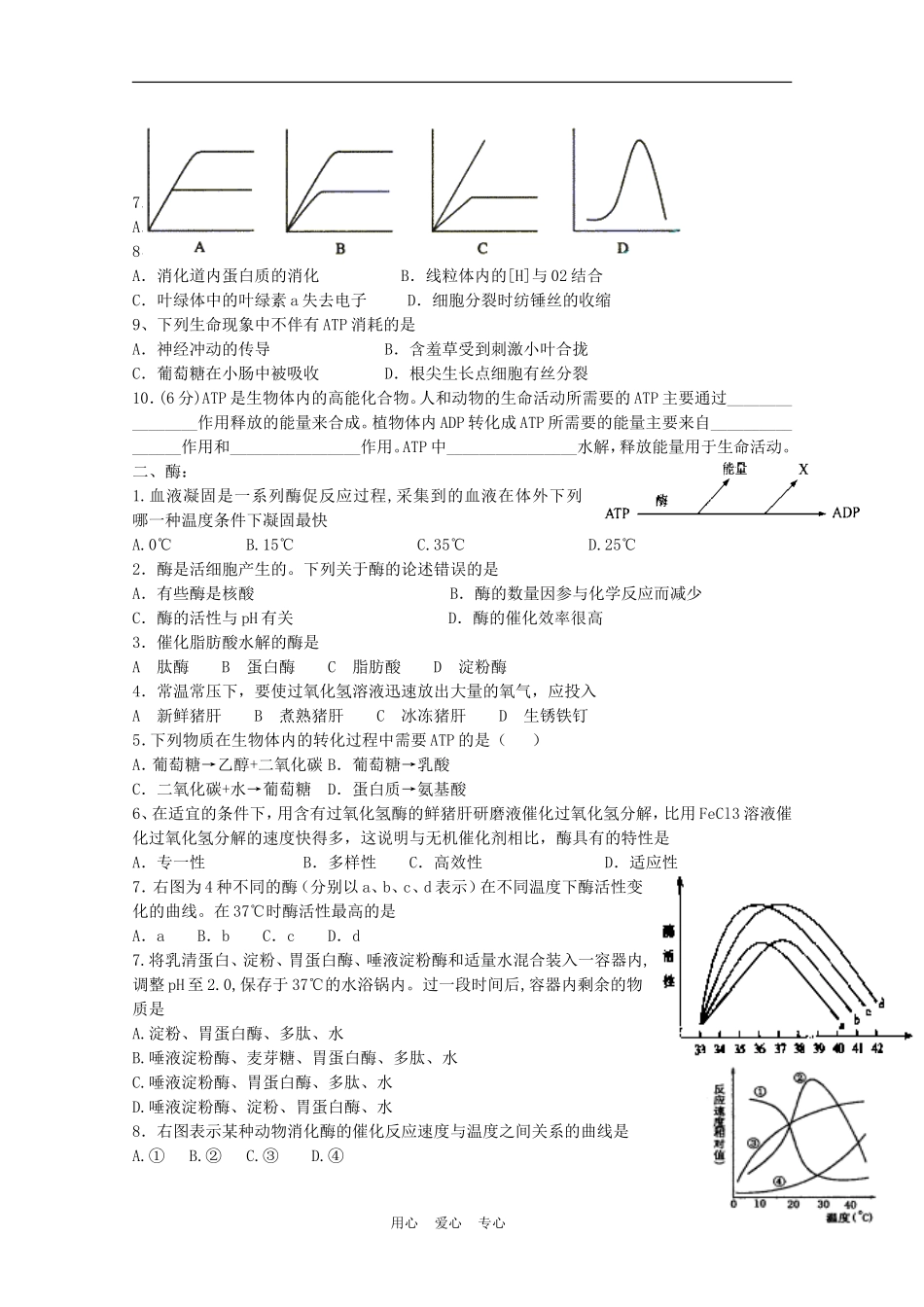 高中生物《ATP和酶》学案2 苏教版必修1_第3页