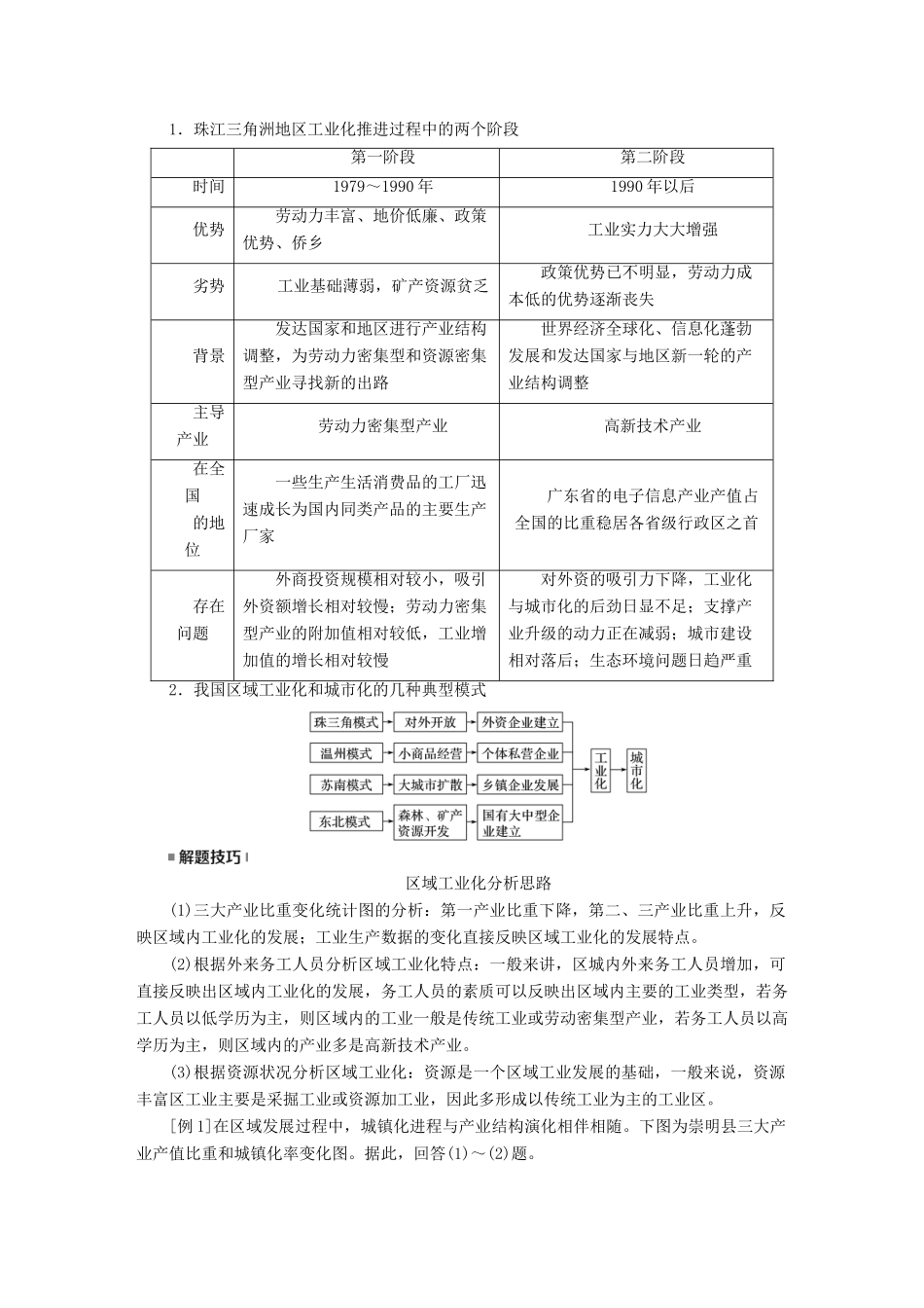 （全国通用版）高考地理大一轮复习 第十六章 区域经济发展 第39讲 区域工业化与城市化优选学案-人教版高三全册地理学案_第2页
