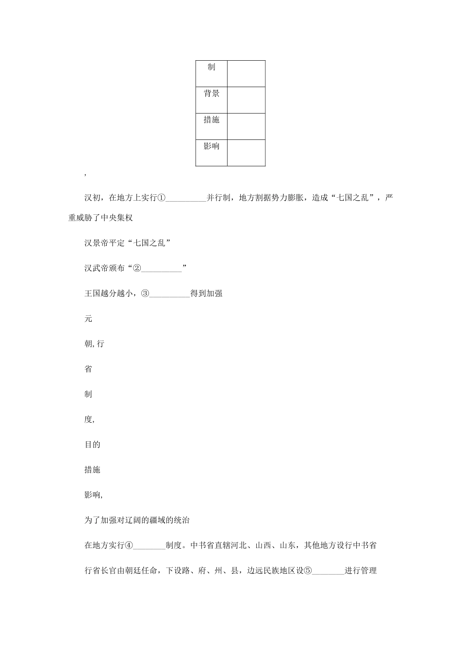 （江苏专版）高考历史总复习 第一单元 古代中国的政治制度 第2讲 从汉至清政治制度的演变学案-人教版高三全册历史学案_第3页