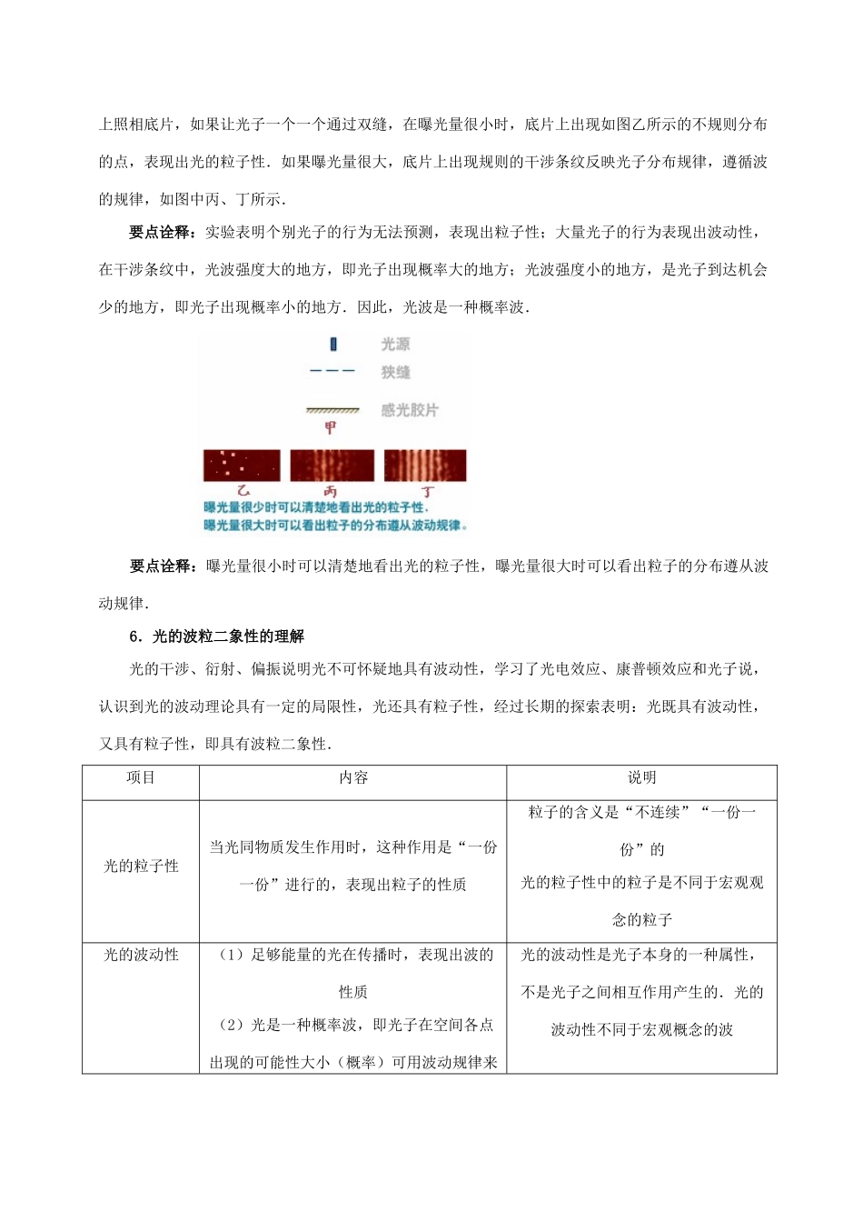 高中物理 第4章 波粒二象性 粒子的波动性、不确定关系学案 教科版选修3-5-教科版高二选修3-5物理学案_第3页