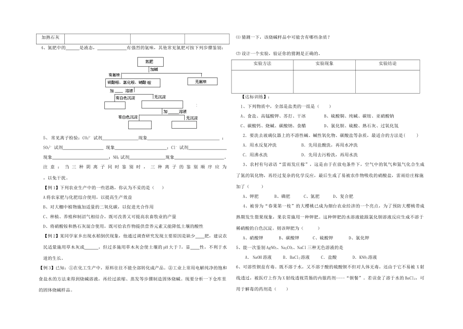 中考化学第第一轮复习教学案12（无答案）_第2页