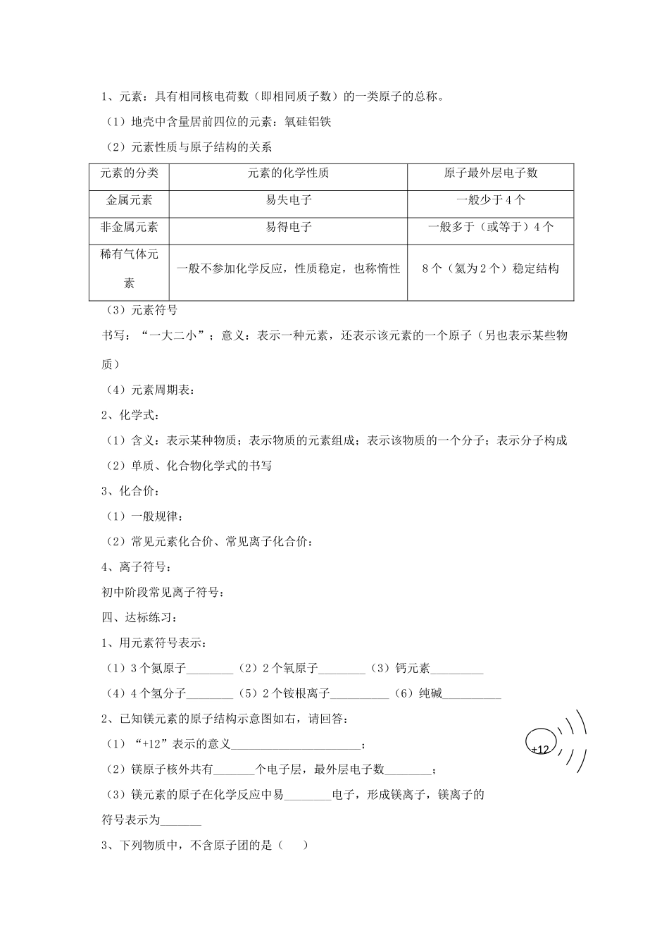 2012届中考化学要点专项复习教案21_第2页