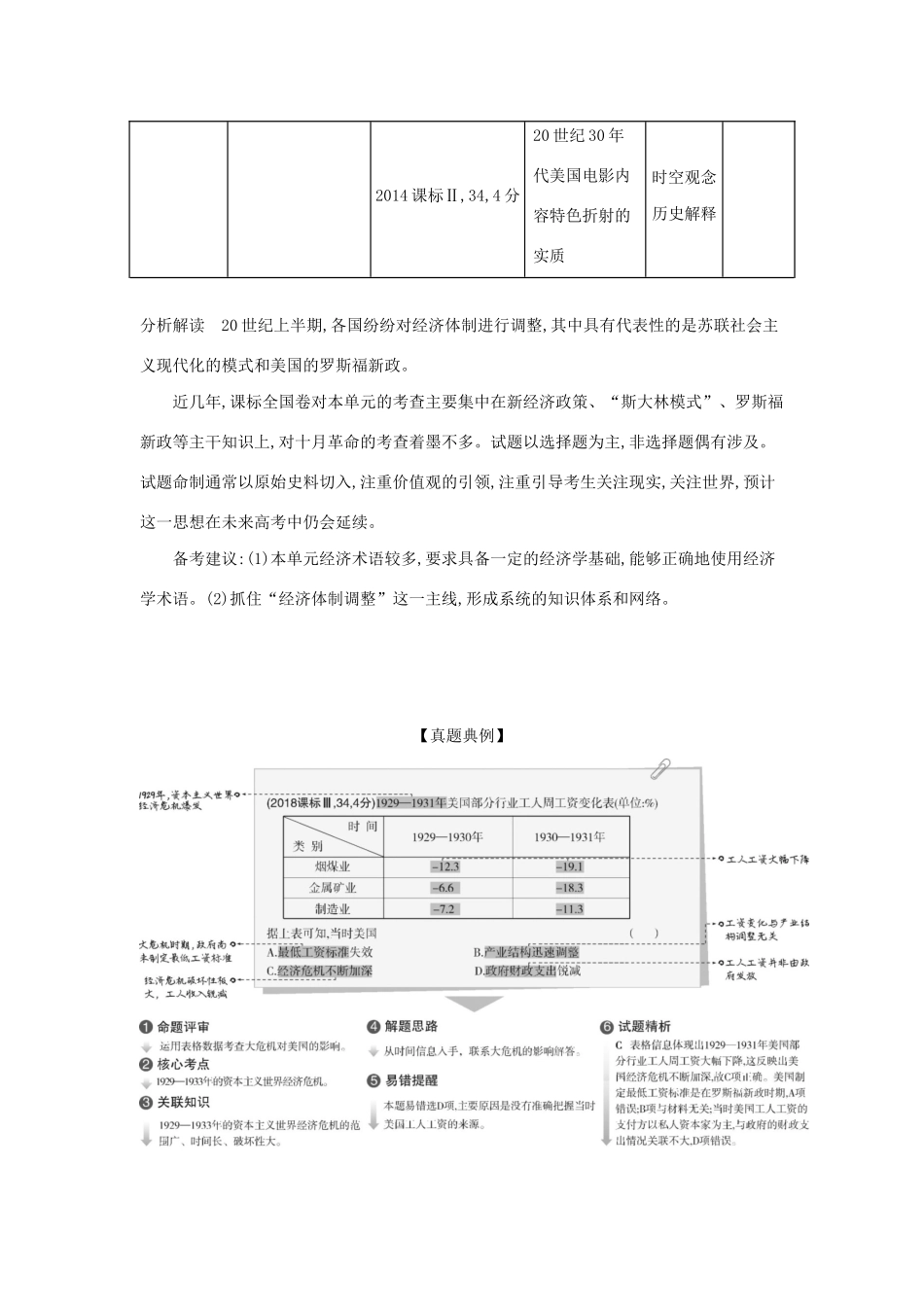 （课标版 A版）高考历史总复习 第十六单元 20世纪上半期现代化模式的探索学案（含解析）-人教版高三全册历史学案_第2页