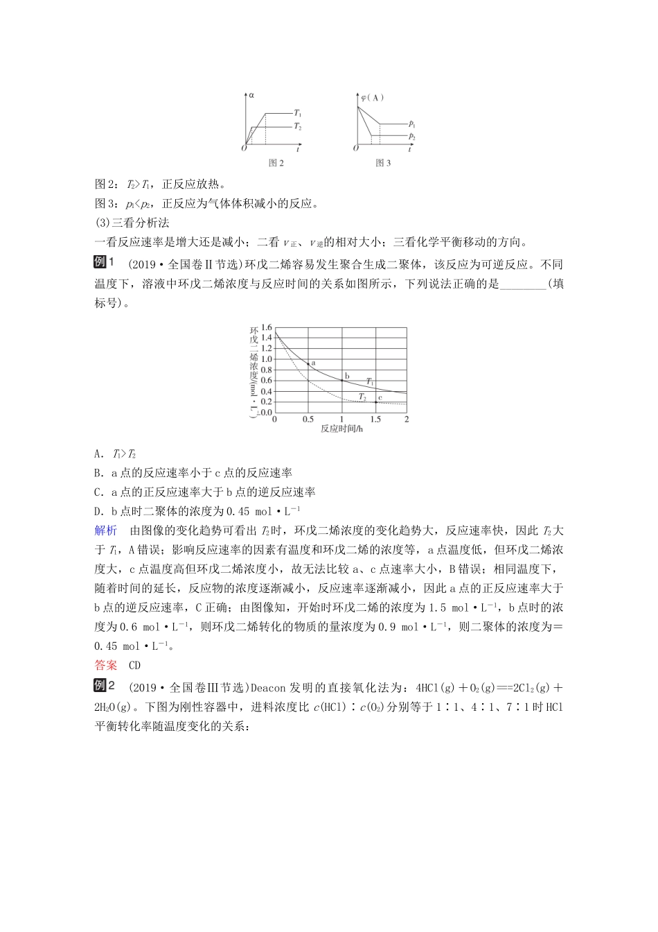 （全国通用）高考化学一轮复习 第7章 化学反应速率和化学平衡 热点专题突破4 化学反应速率与化学平衡图像解题方法学案-人教版高三全册化学学案_第2页