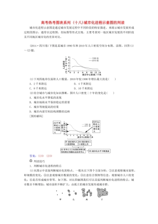高考地理一轮复习 第二部分 第八单元 城市与城市化 高考热考图表系列（十八）城市化进程示意图的判读学案-人教版高三全册地理学案