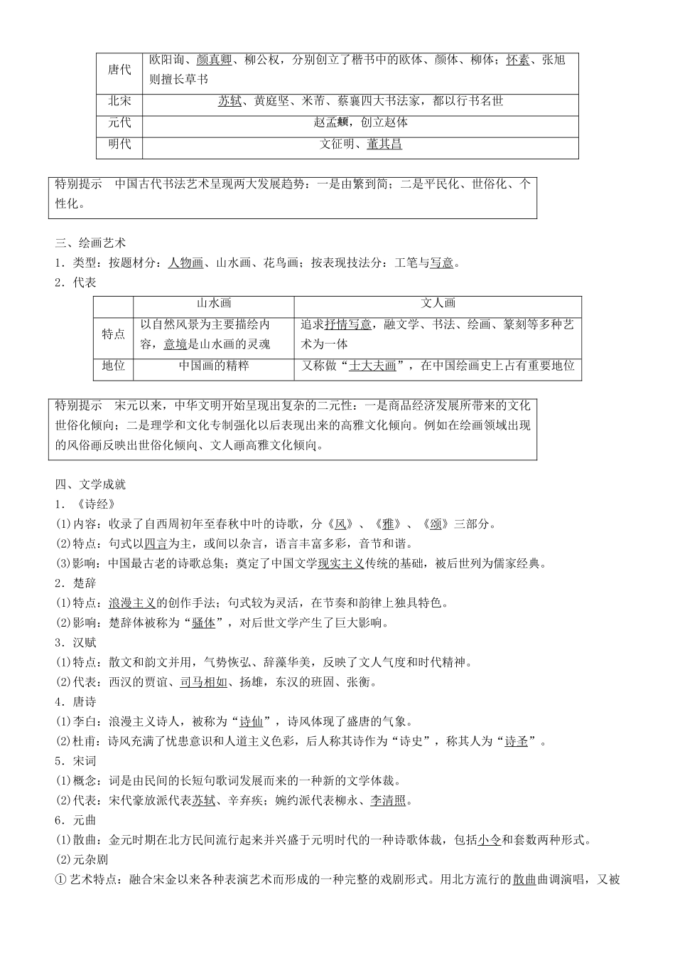 度高考历史一轮复习 专题十二 中国传统文化主流思想的演变与古代科技文化 第35讲 古代中国的科学技术与文化学案-人教版高三全册历史学案_第2页