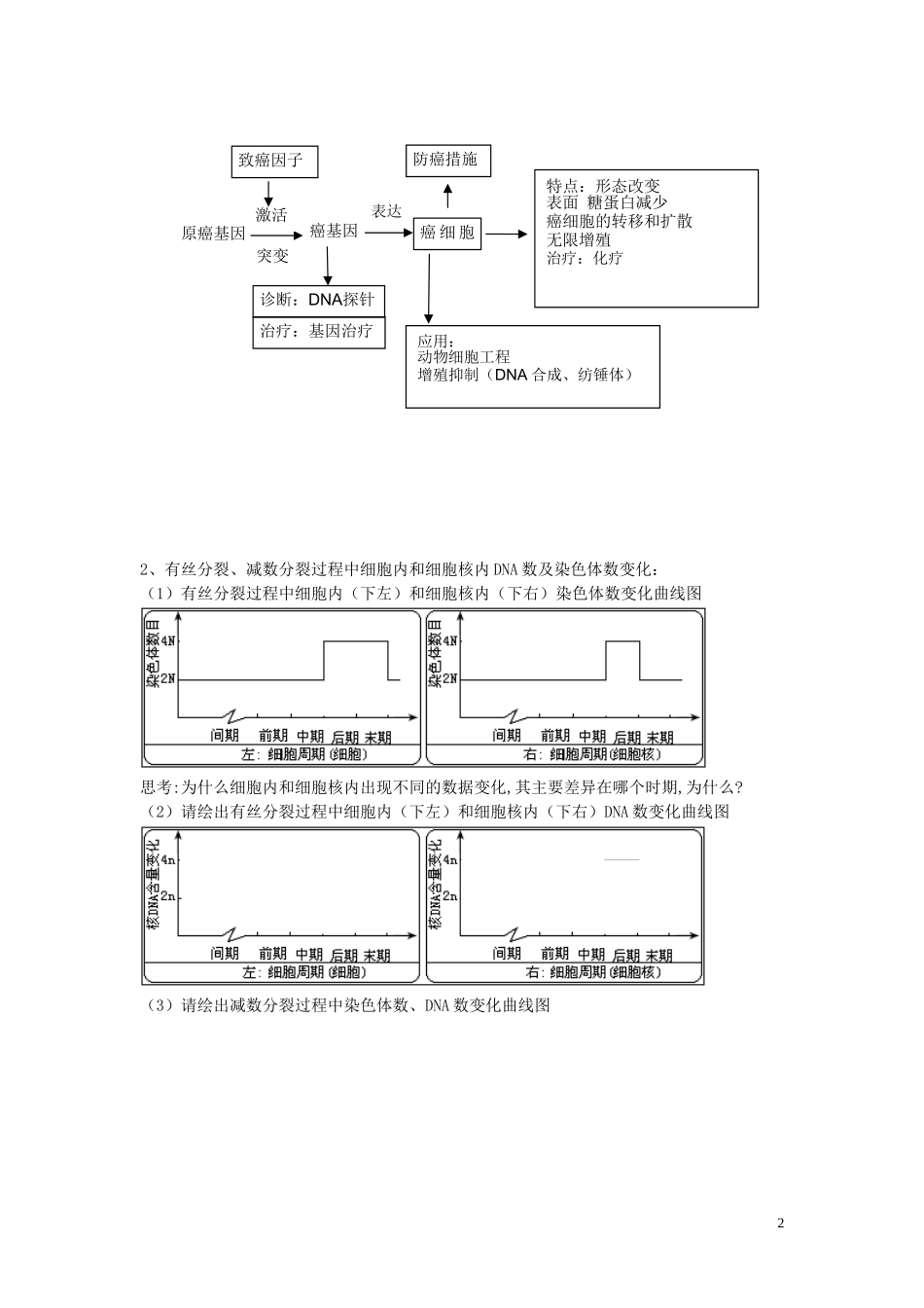 高中生物《细胞增殖、分化、衰老和凋亡》学案9 苏教版必修1_第2页