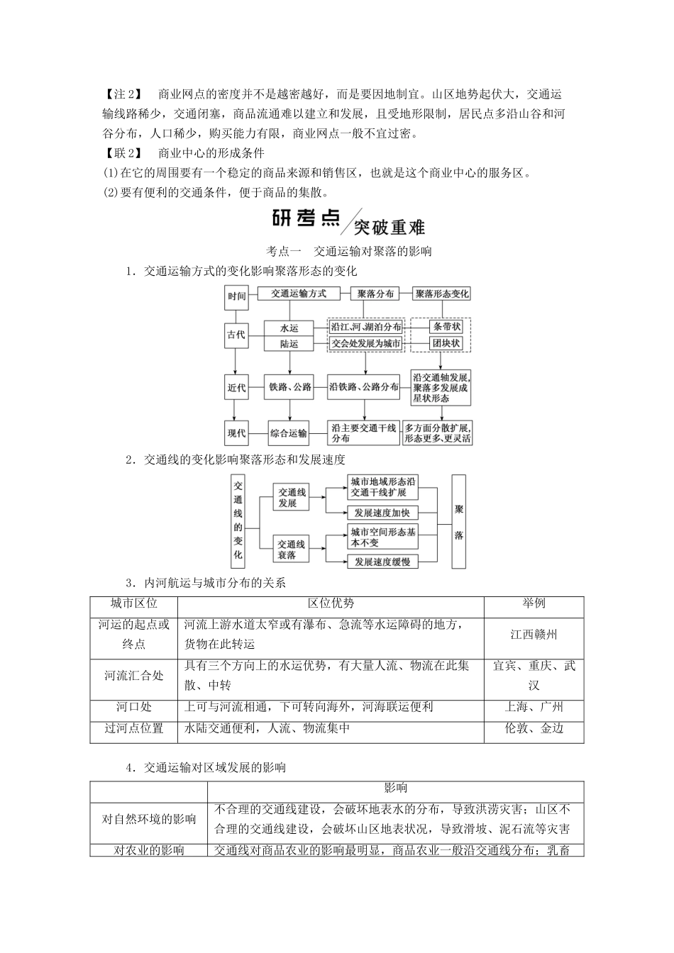 （新课改省份专用）版高考地理一轮复习 模块二 人文地理 第五章 交通运输布局及其影响 第二讲 交通运输方式和布局变化的影响学案（含解析）-人教版高三全册地理学案_第2页