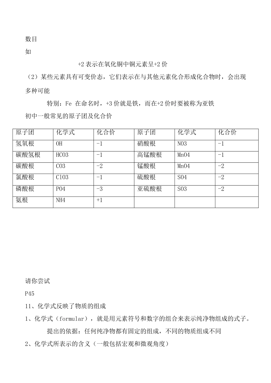 沪教版九年级化学物质组成的表示方法2_第3页