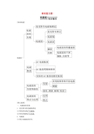 高中物理 第14章 章末复习课学案 新人教版选修3-4-新人教版高二选修3-4物理学案
