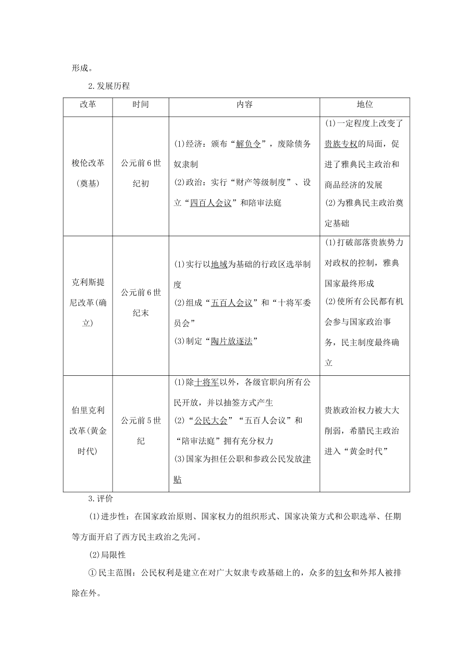 （通史版）新高考历史一轮复习 第十一单元 世界古代文明的产生与发展 第1讲 古希腊的民主政治与人文精神的起源学案 人民版-人民版高三全册历史学案_第2页