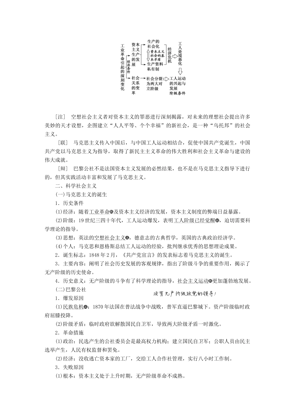 （通史版）高考历史一轮复习 第十二单元 工业文明的来临——两次工业革命时期的世界 第33讲 近代民主政治的扩展与科学社会主义学案（含解析）-人教版高三全册历史学案_第3页