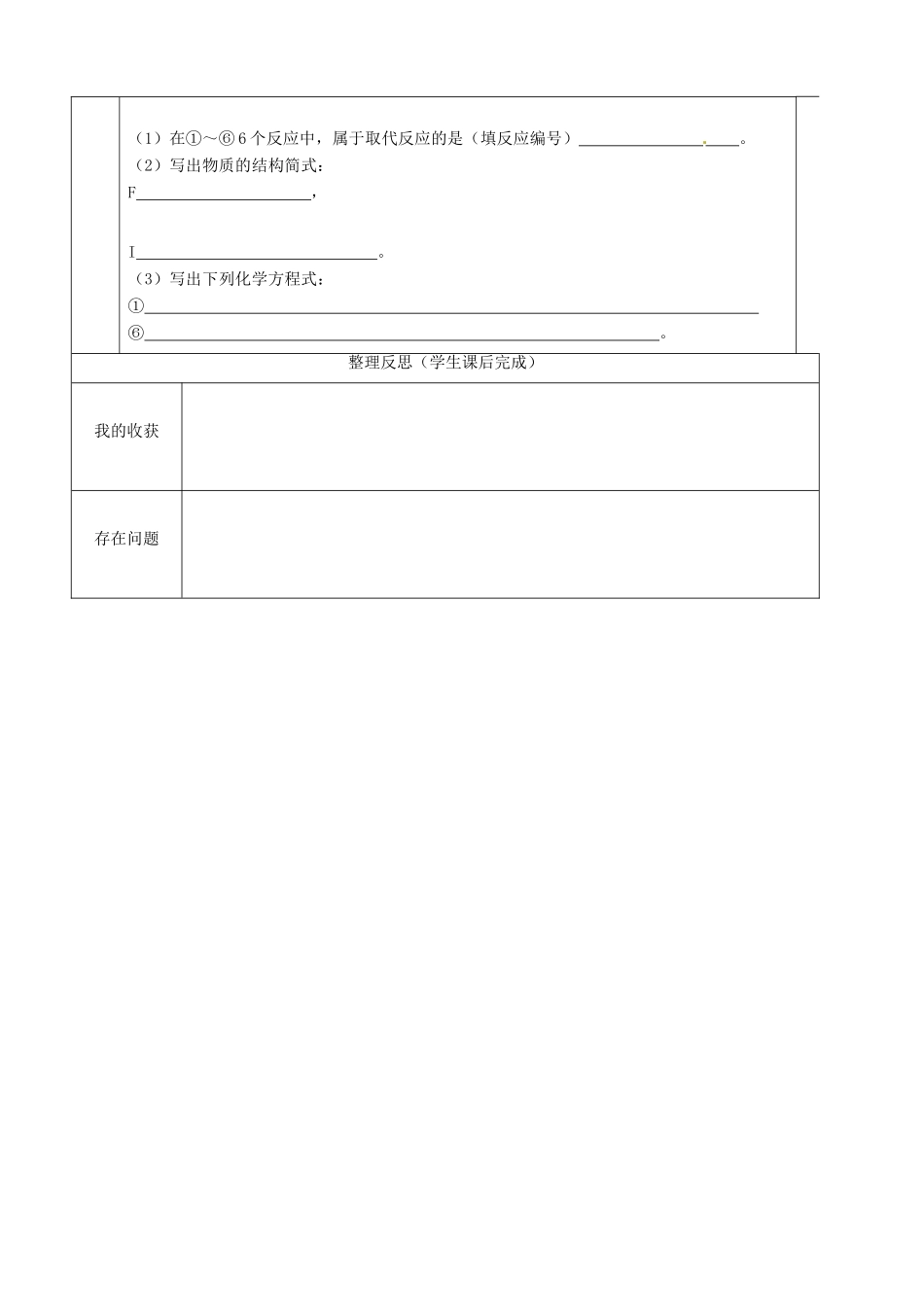 【名校联盟】陕西省澄城王庄中学高二化学《习题训练》学案_第3页