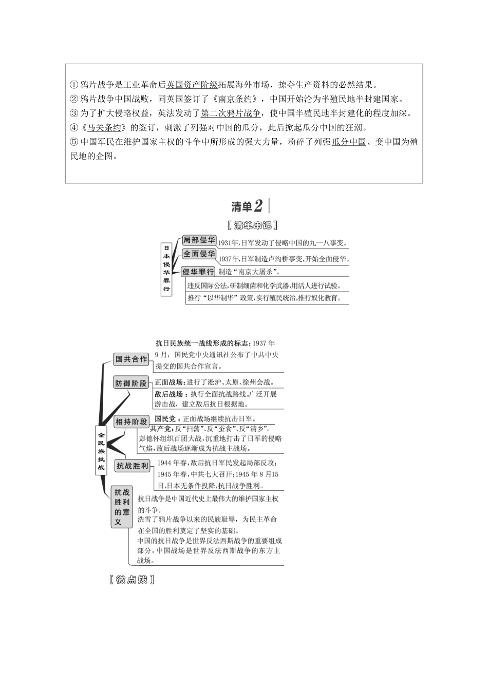（江苏专版）高考历史一轮复习 模块一 政治文明历程 专题二 近代中国维护国家主权的斗争和民主革命 第3讲 近代中国维护国家主权的斗争学案（含解析）新人教版-新人教版高三全册历史学案_第3页