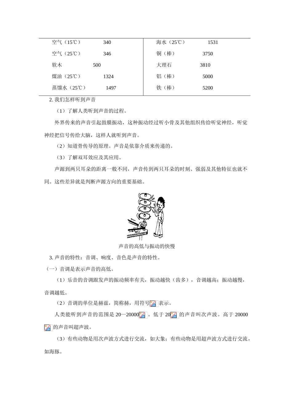 八年级物理声现象（一）学案人教实验版_第2页