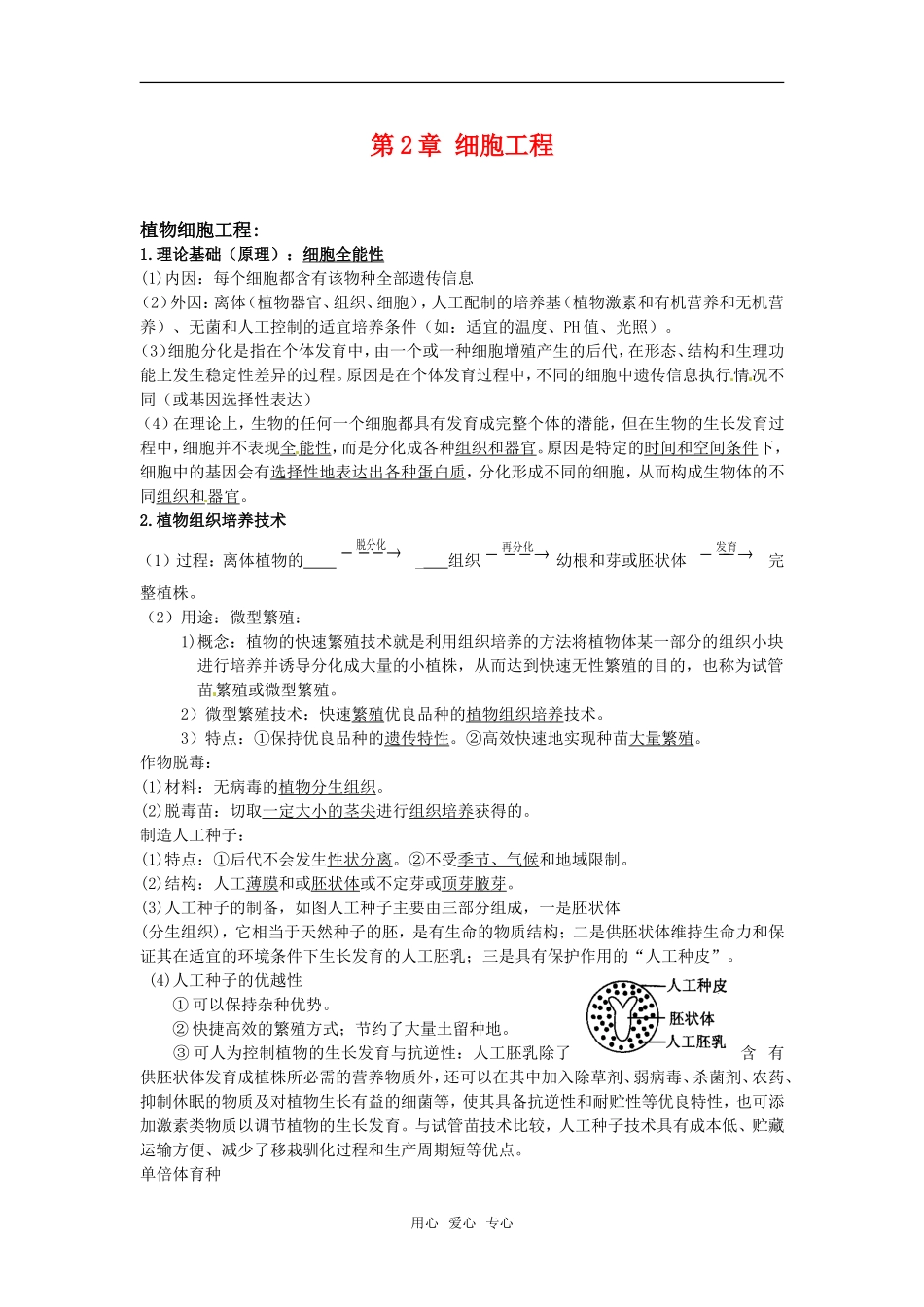 高中生物： 12 细胞工程（学案）中图版选修3_第1页