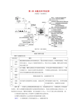 高中物理 第1章 动量及其守恒定律 章末综合提升学案 鲁科版选择性必修第一册-鲁科版高中选择性必修第一册物理学案