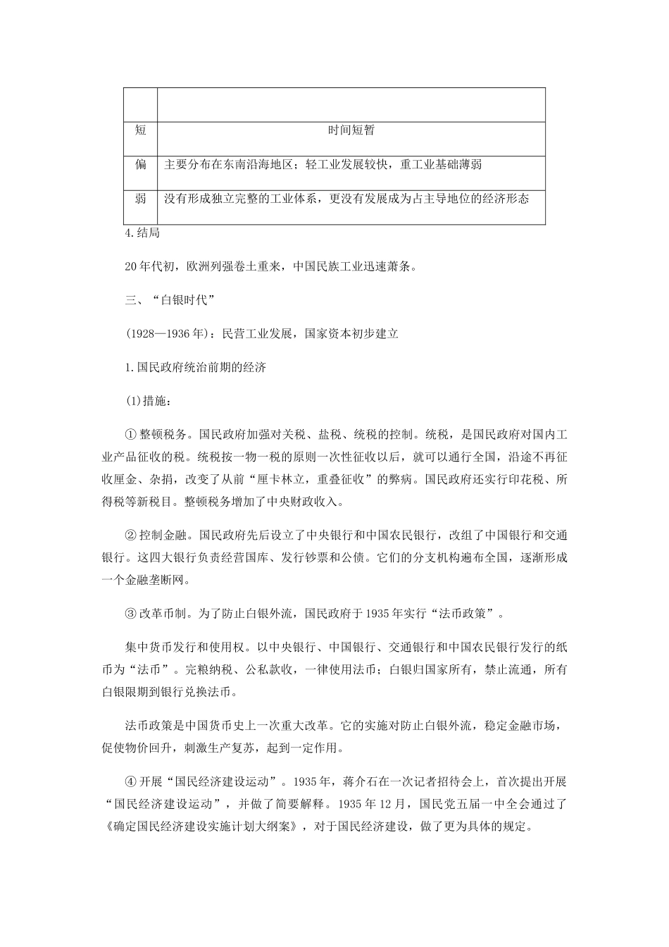 （赢在微点）高考历史总复习 25 中国民族资本主义的曲折发展导学案（含解析）新人教版-新人教版高三全册历史学案_第3页