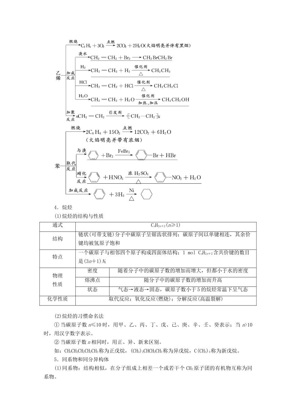 （通用版）高考化学一轮复习 第九章 有机化合物学案-人教版高三全册化学学案_第2页