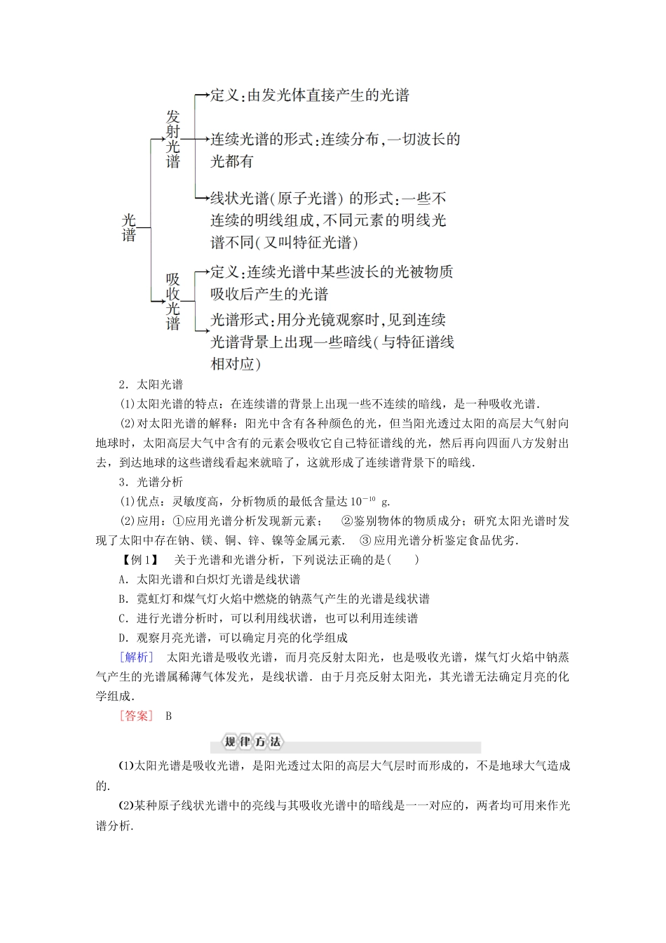 高中物理 第18章 3 氢原子光谱学案 新人教版选修3-5-新人教版高二选修3-5物理学案_第3页
