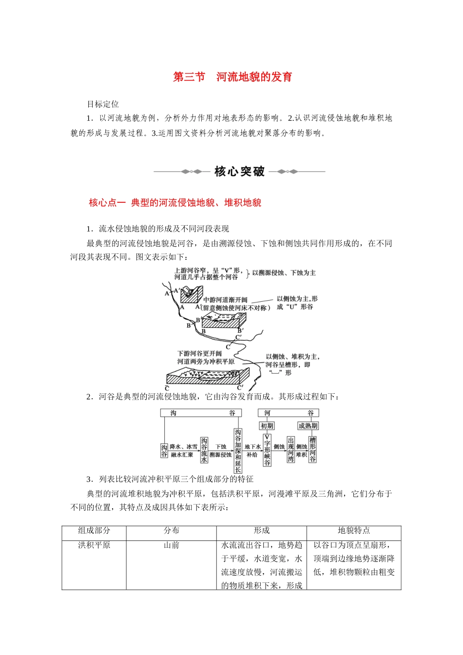 高考地理一轮复习 4.3 河流地貌的发育学案_第1页