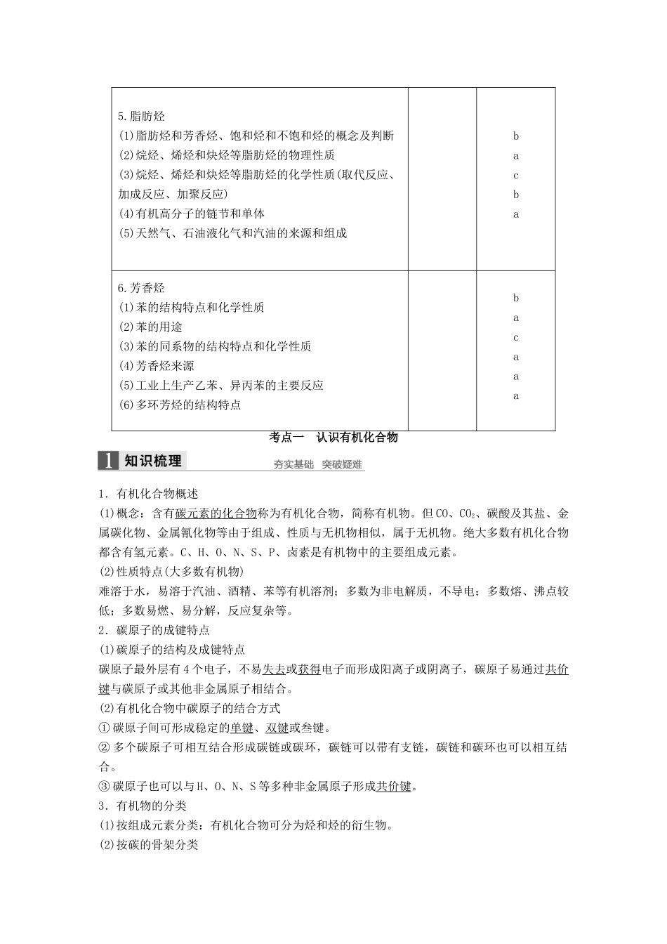 （浙江专用）高考化学一轮复习 专题10 有机化学基础（加试）第一单元 认识有机物 烃学案 苏教版-苏教版高三全册化学学案_第2页