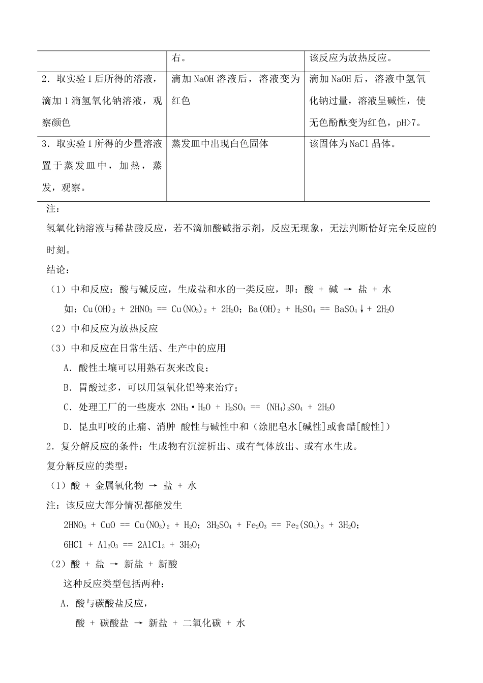 沪教版九年级化学酸和碱的反应1_第2页