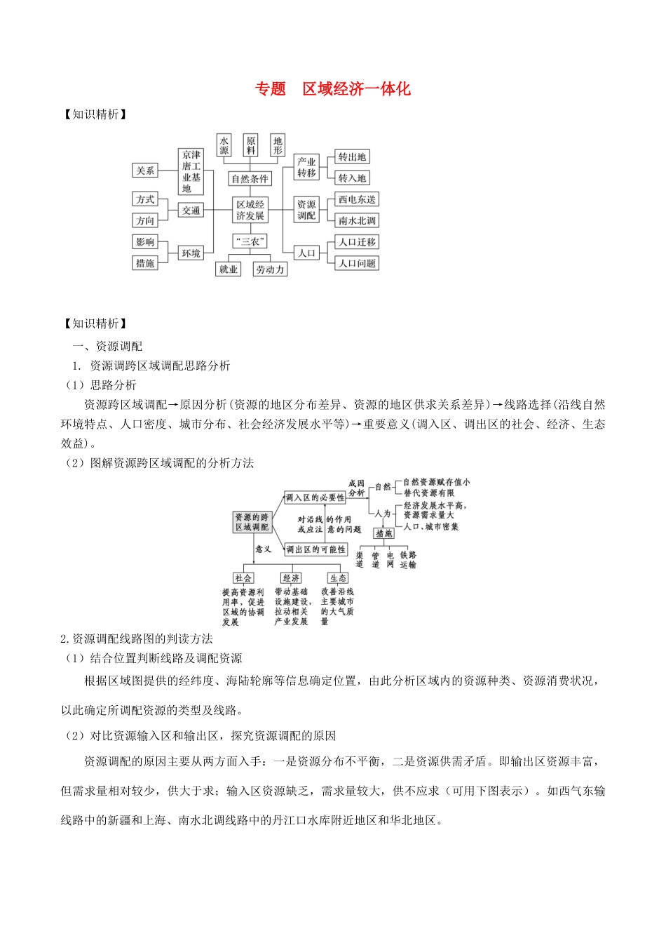 高考地理二轮复习微专题要素探究与设计 专题12.3 区域经济一体化学案-人教版高三全册地理学案_第1页