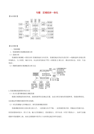 高考地理二轮复习微专题要素探究与设计 专题12.3 区域经济一体化学案-人教版高三全册地理学案