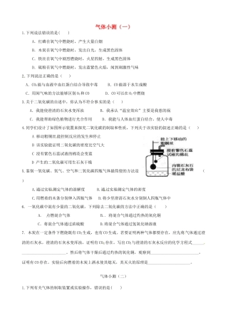 河北省石家庄市42中九年级化学《气体》测试题（1）