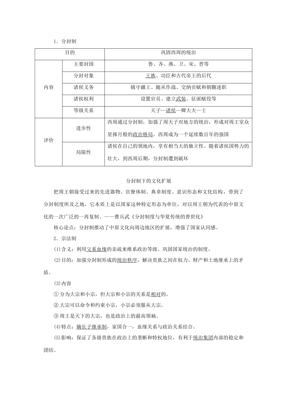 （通史版）新高考历史一轮复习 第一单元 中华文明的起源与形成 第1讲 夏商周时期的中华文明学案 人民版-人民版高三全册历史学案_第2页