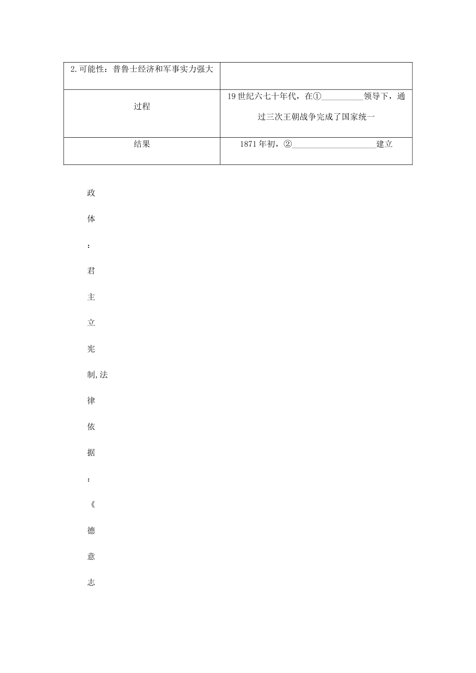 （江苏专版）高考历史总复习 第三单元 近代西方资本主义政治制度的确立与发展 第6讲 民主政治在欧洲大陆的扩展学案-人教版高三全册历史学案_第3页