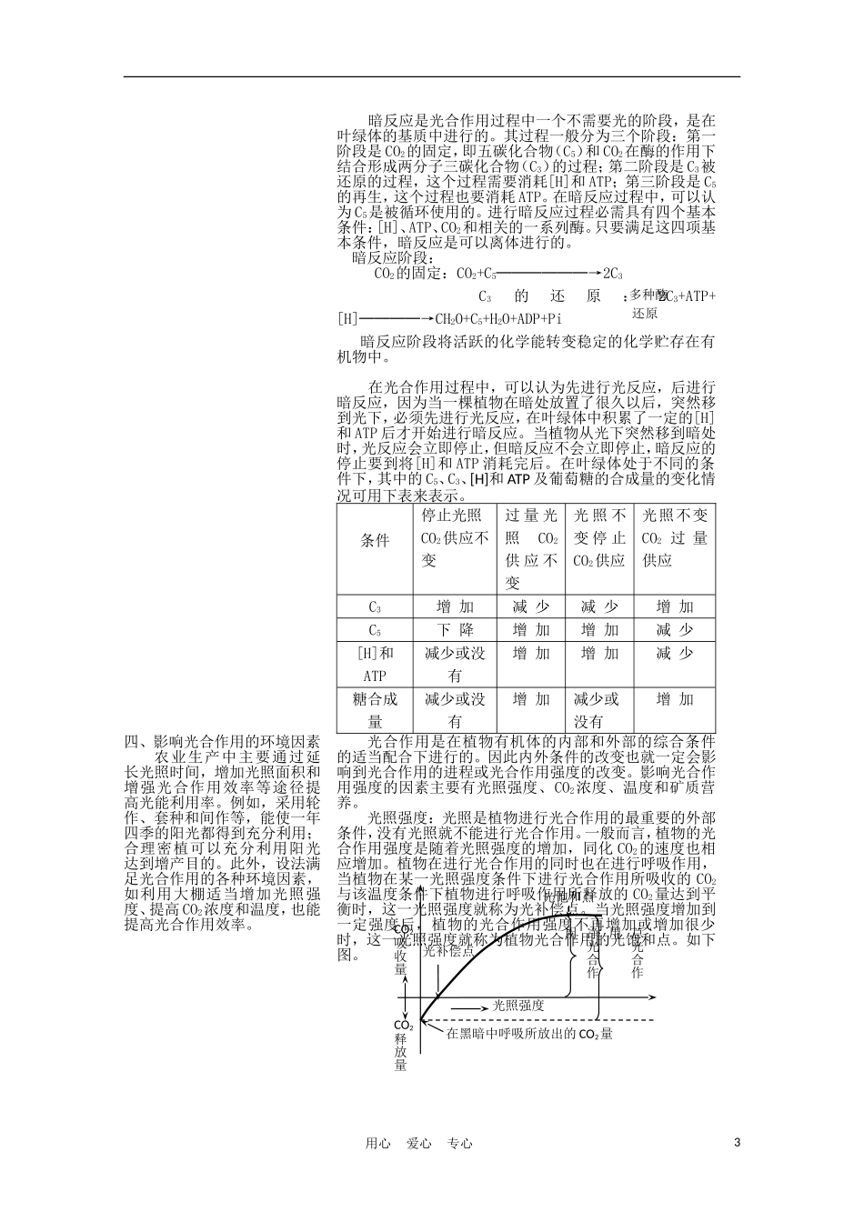 高中生物《光合作用》学案2 苏教版必修1_第3页