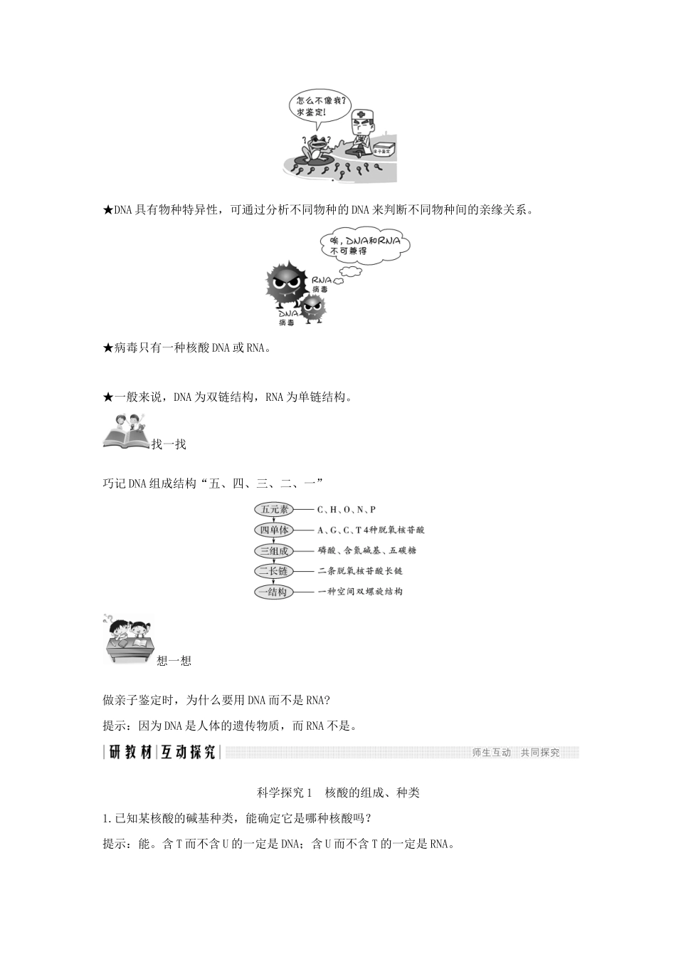 高中生物 第二章 细胞的化学组成 第二节 细胞中的生物大分子（第3课时）学案 苏教版必修1-苏教版高二必修1生物学案_第3页