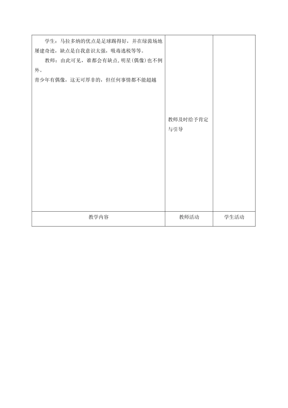 甘肃省瓜州县第二中学八年级政治上册 第七课 偶像与自我（第二课时）学案（无答案） 教科版_第2页