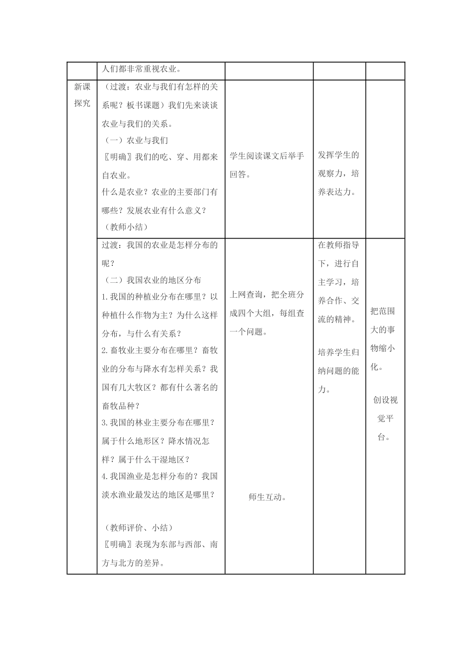 2012年秋八年级地理上册 第四章 第二节 因地制宜发展农业教案 新人教版_第2页