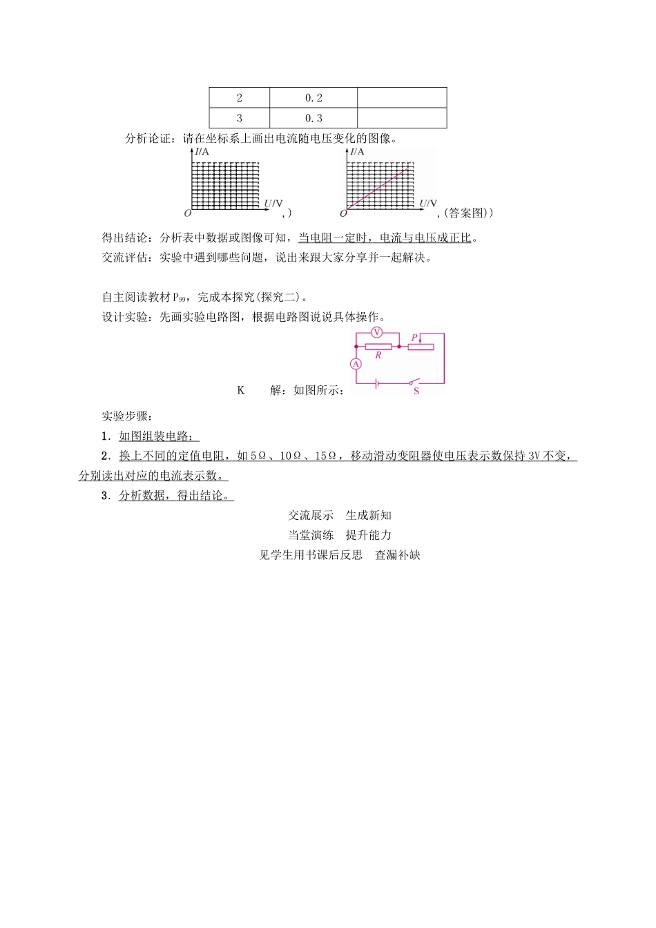 （贵阳专版）秋九年级物理全册 第15章 探究电路 第2节 科学探究 欧姆定律 第1课时 电流的大小与哪些因素有关导学案 （新版）沪科版-（新版）沪科版初中九年级全册物理学案_第2页