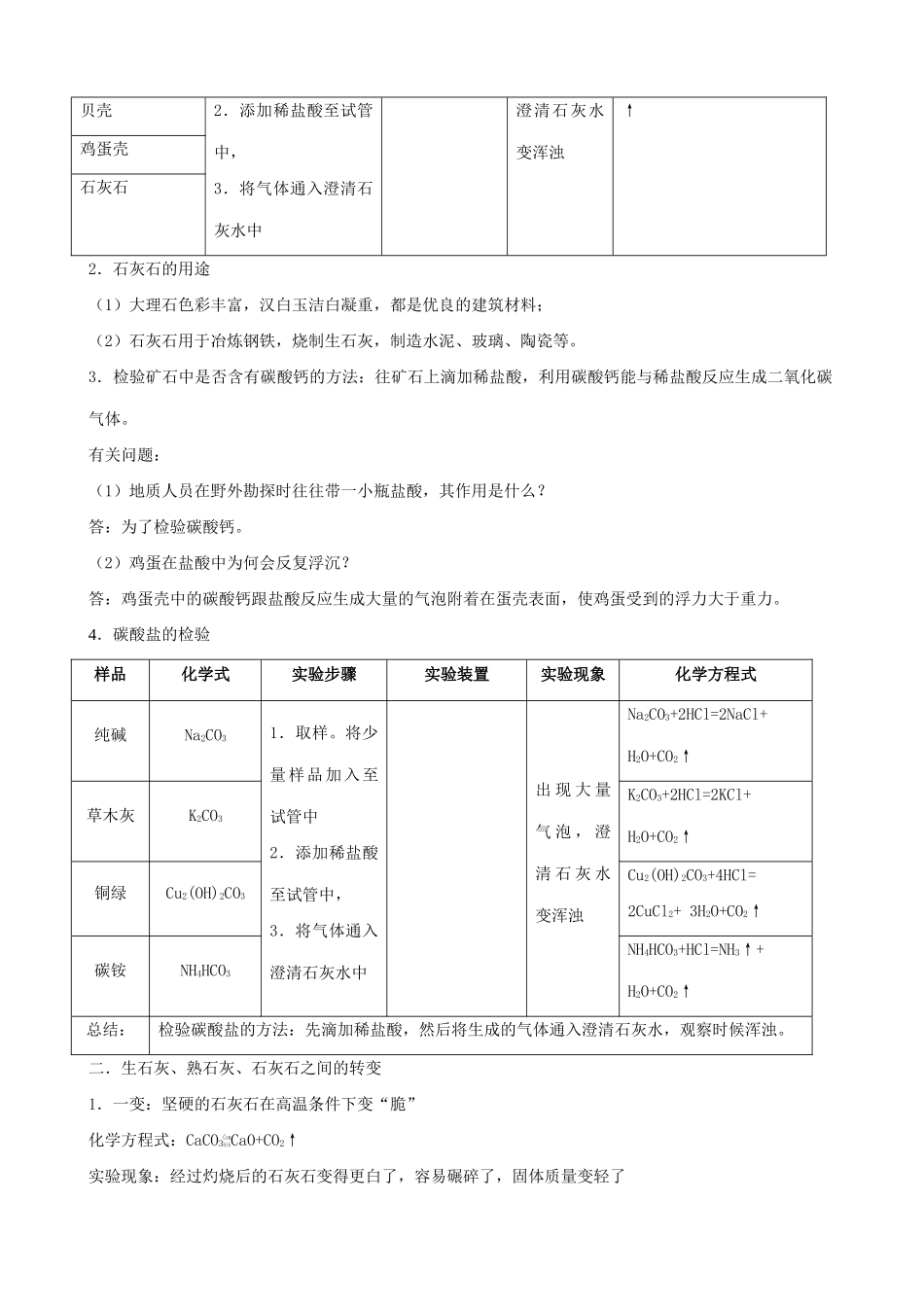 沪教版九年级化学石灰石的利用1_第2页