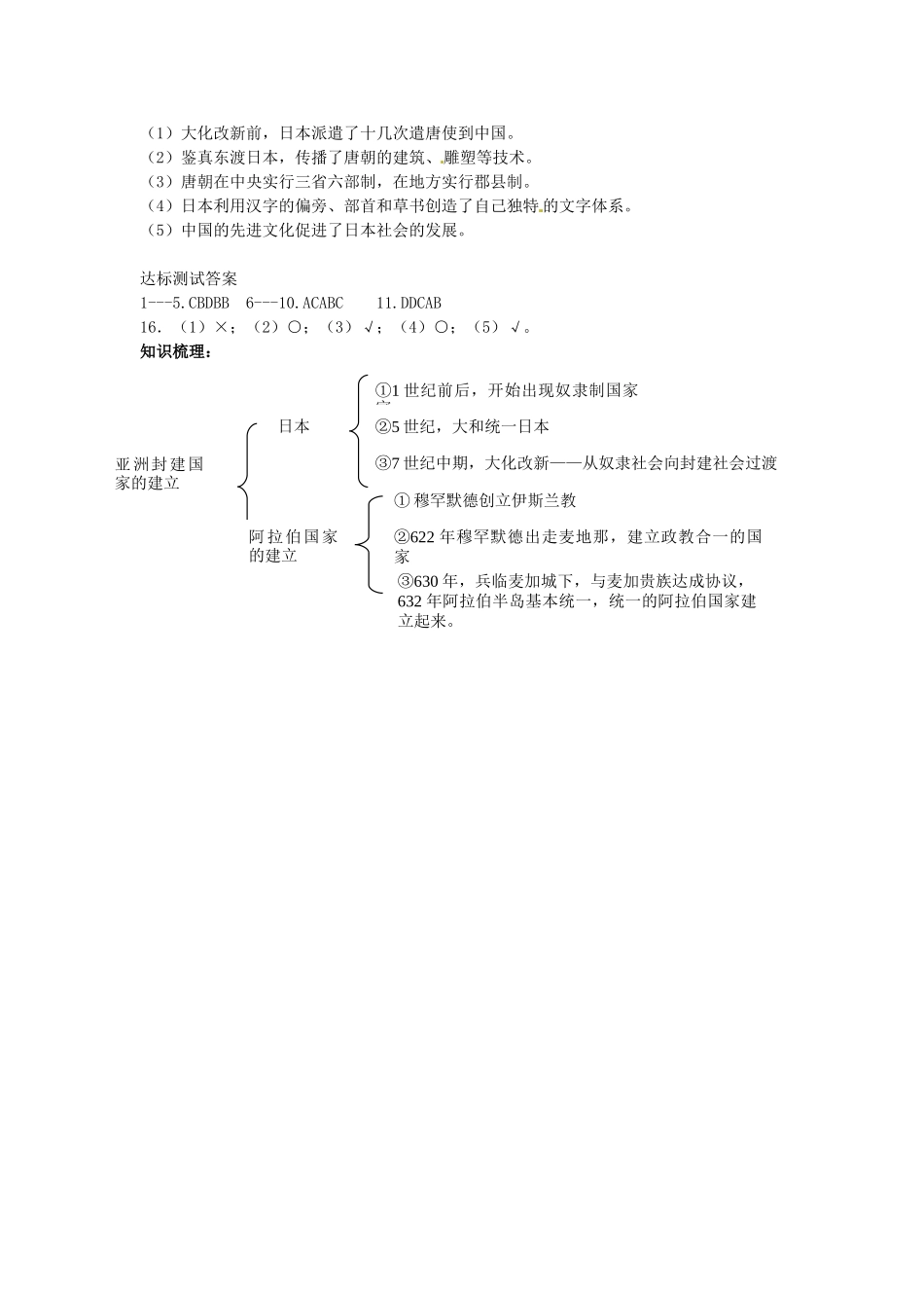 九年级历史上册 第4课 亚洲封建国家导学案 中华书局版-中华书局版初中九年级上册历史学案_第3页