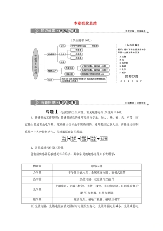 高中物理 第5章 传感器及其应用本章优化总结学案 鲁科版选修3-2-鲁科版高二选修3-2物理学案