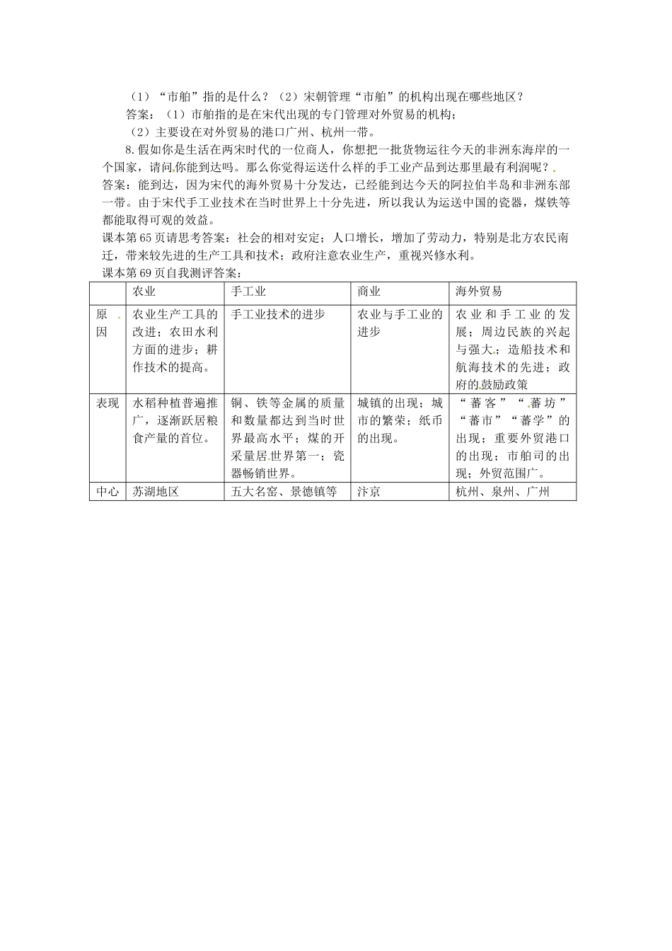 七年级历史下册 2.12《经济发展与重心南移》学案 北师大版_第3页