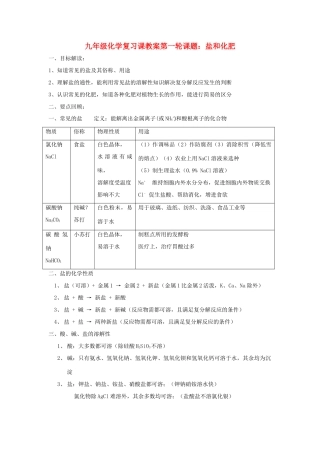 2012届中考化学要点专项复习教案8