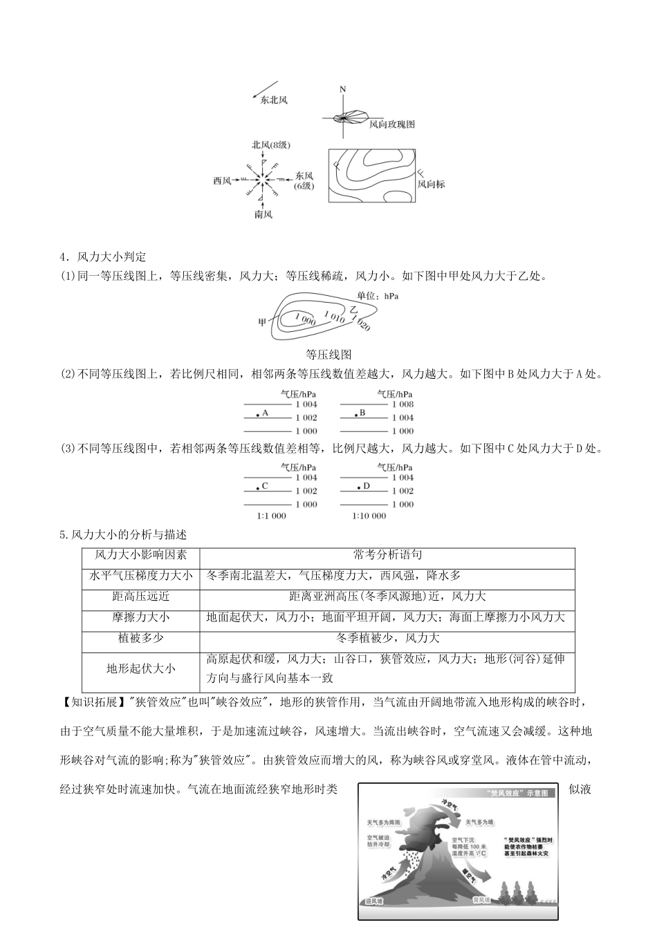 高考地理二轮复习微专题要素探究与设计 专题2.1 逆温与风学案-人教版高三全册地理学案_第3页