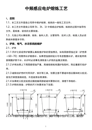 中频感应电炉熔炼工艺