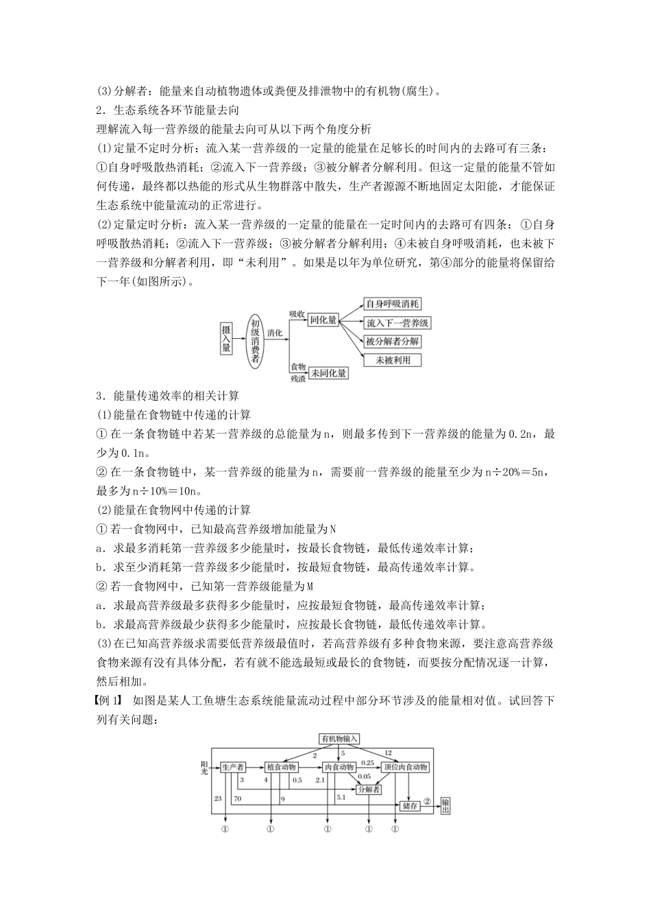 高中生物 第四章 生态系统的稳态章末总结学案 苏教版必修3-苏教版高一必修3生物学案_第2页