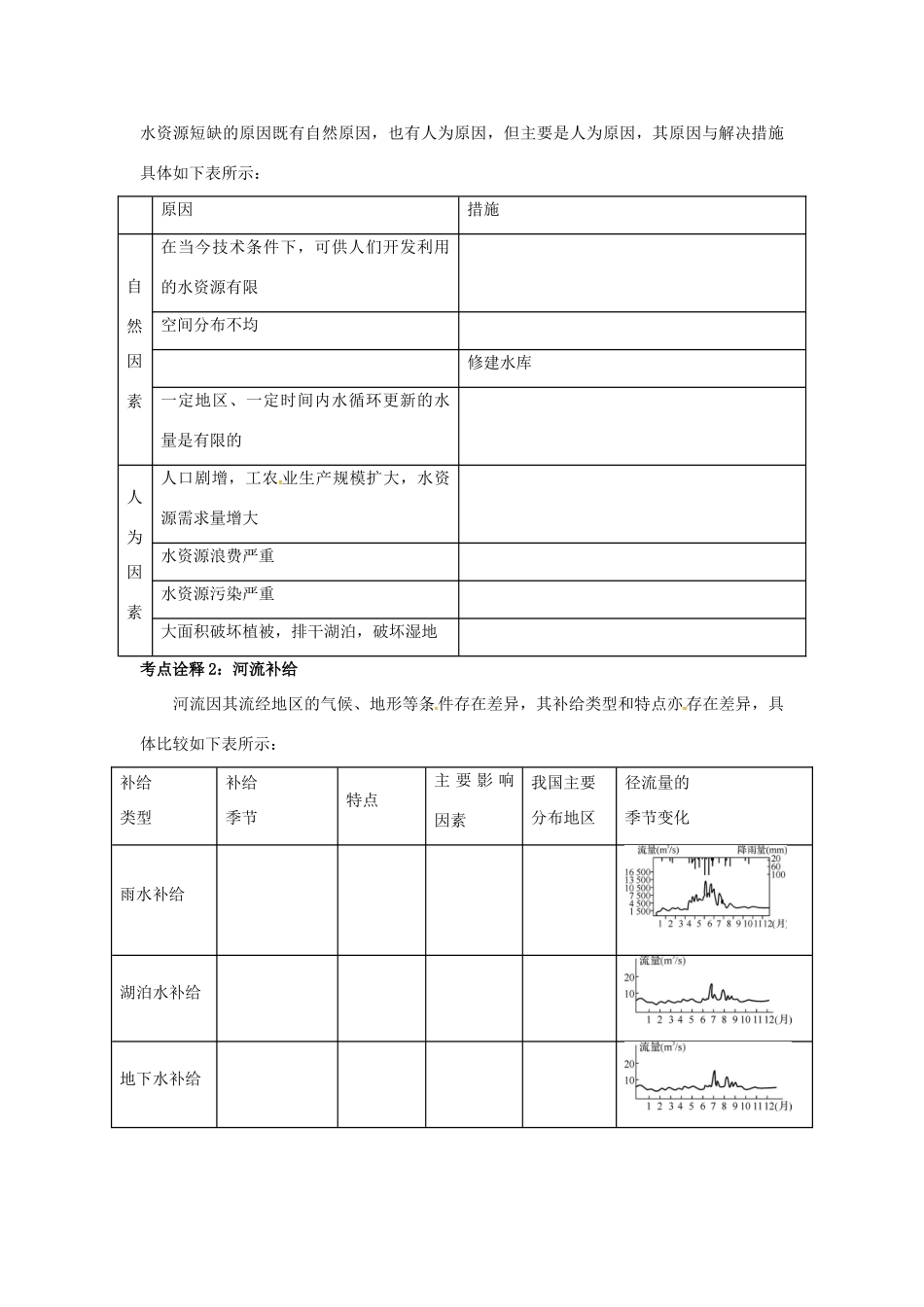 高考地理 水圈中的物质运动和能量交换（第1课时）学案-人教版高三全册地理学案_第3页