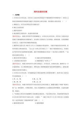 九年级历史上册 3.19 缔约结盟的狂潮达标检测 北师大版-北师大版初中九年级上册历史学案
