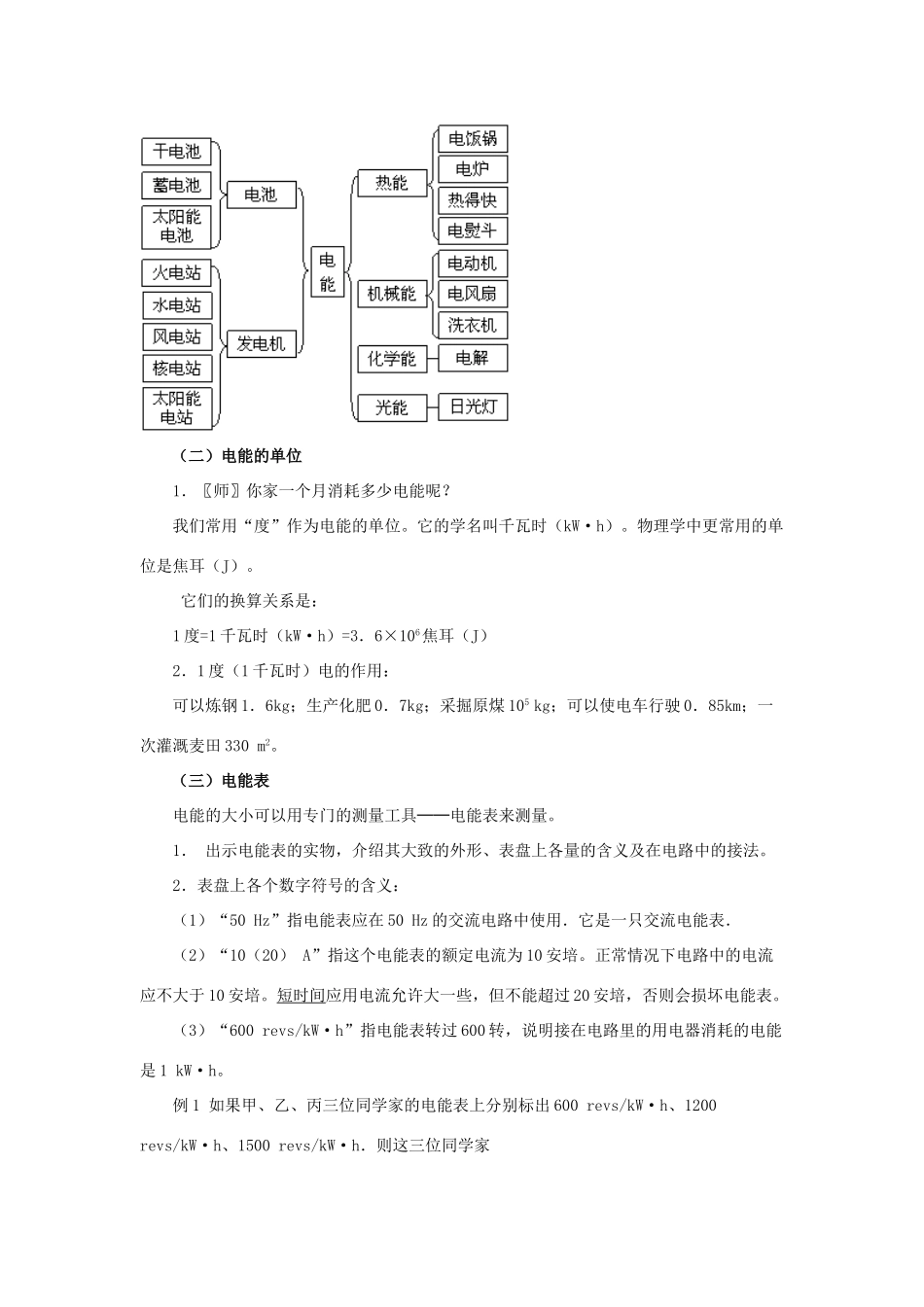 八年级物理下册《电功率》教学案（无答案）人教新课标版_第2页