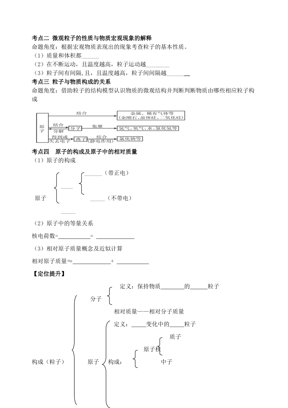 中考化学复习 构成物质的微粒（1）学案 新人教版-新人教版初中九年级全册化学学案_第2页